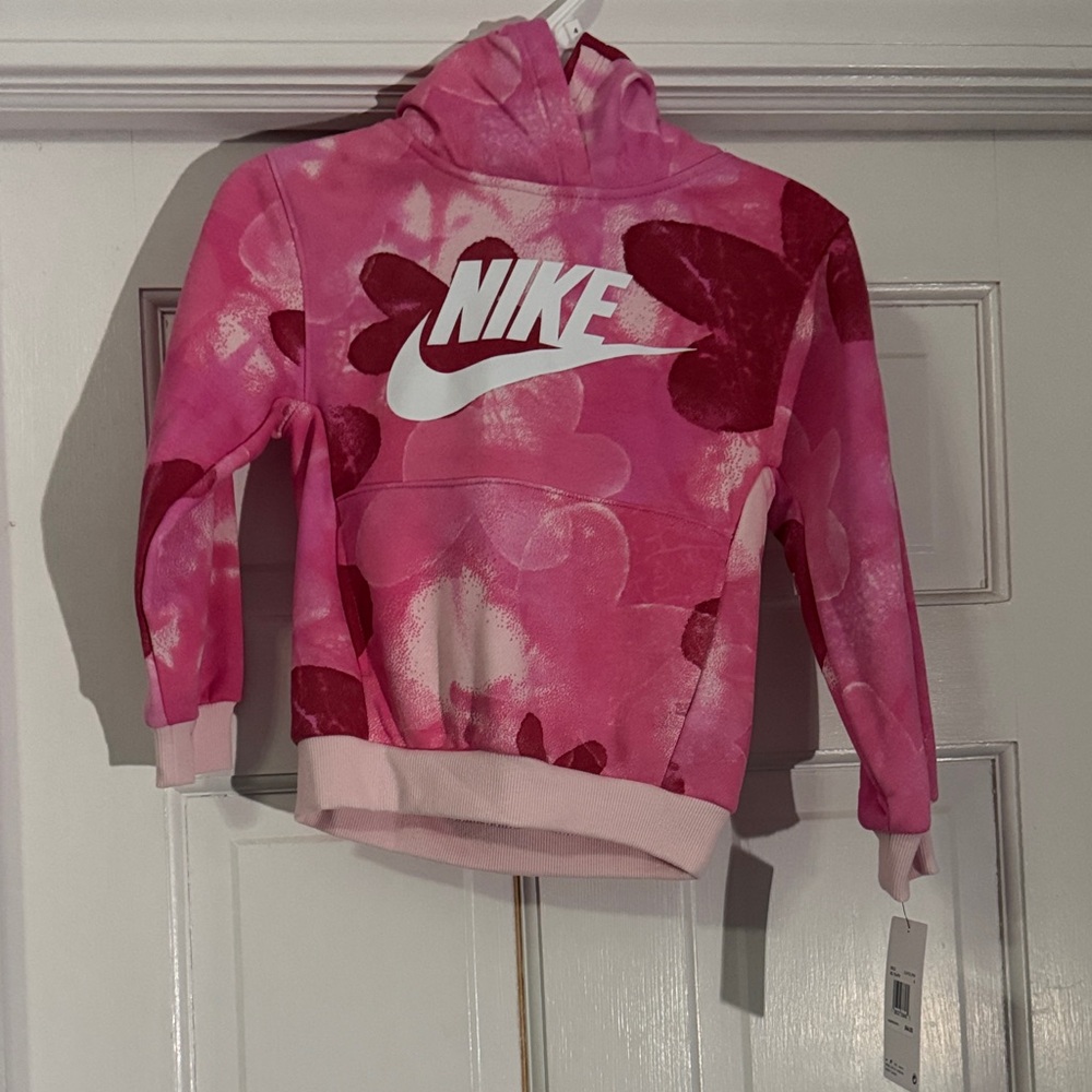 Nike Kids Floral Pink Hoodie